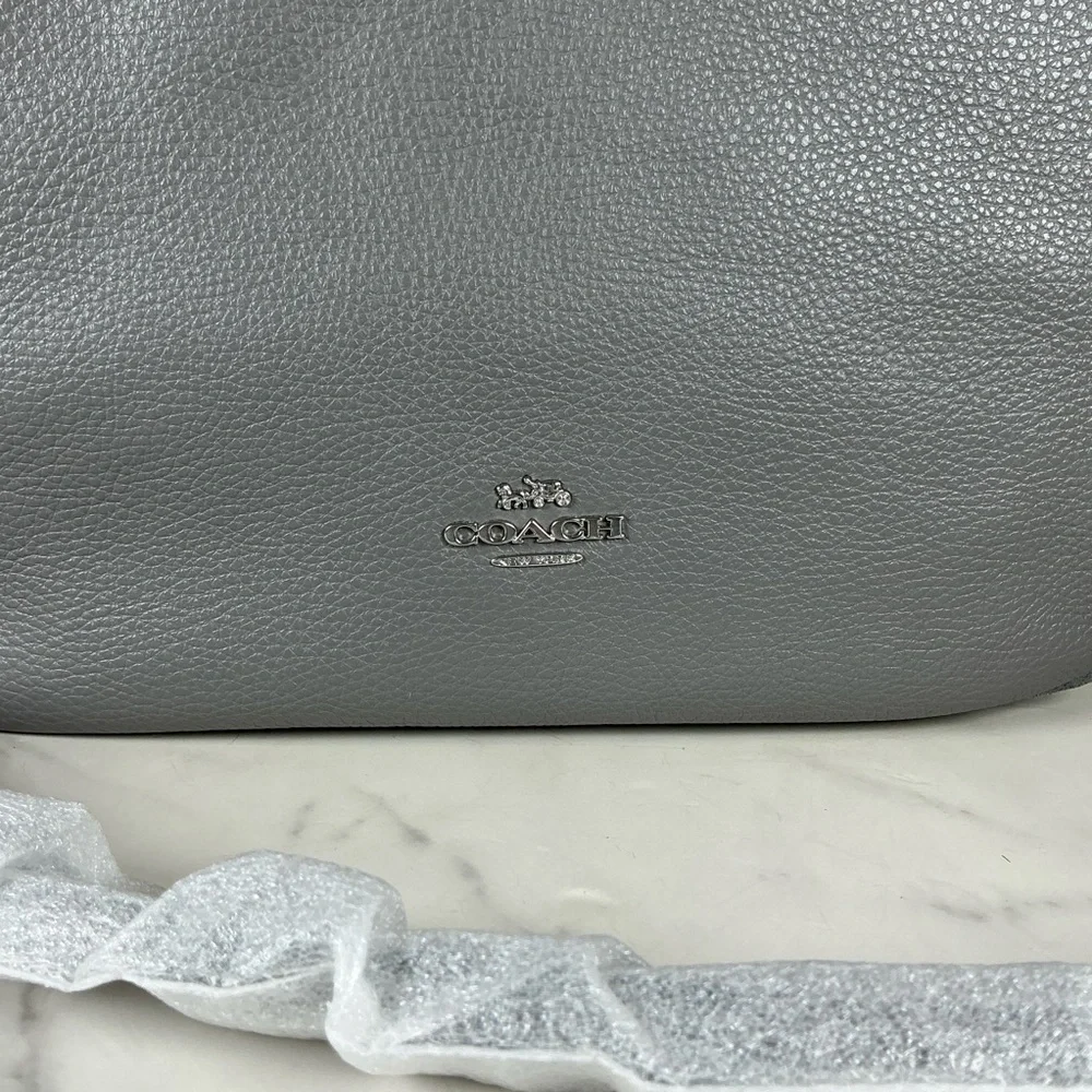 Coach Pennie Heather Gray Leather Hobo Hand Shoulder Bag Suede‎ NWT